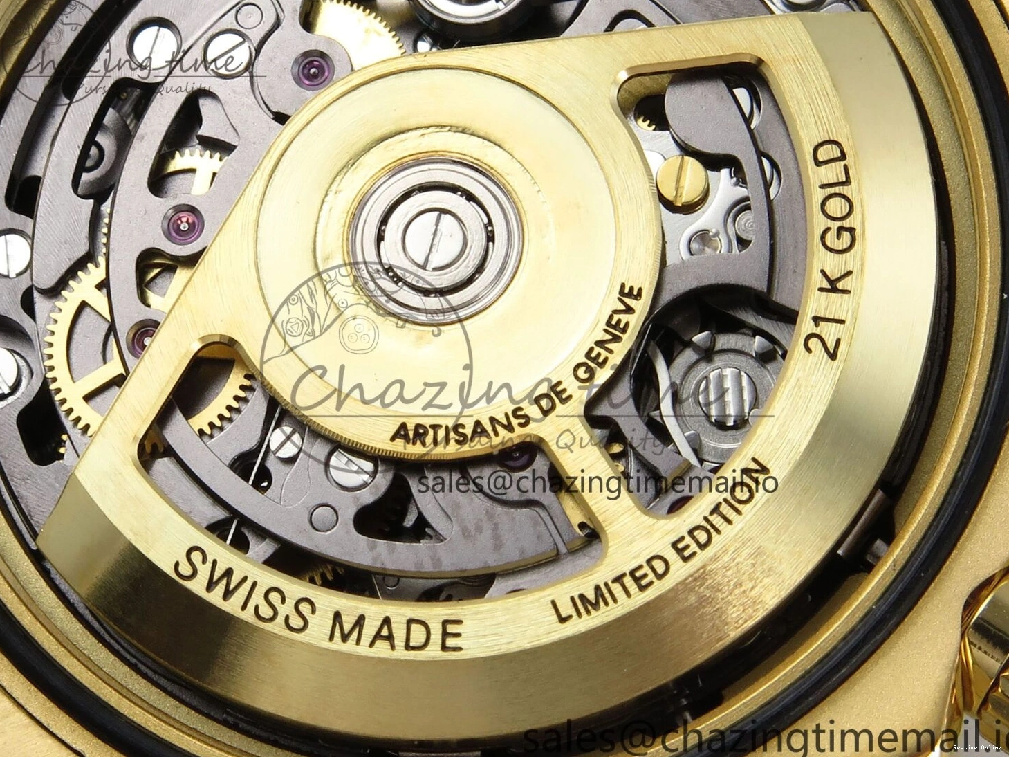 0409 Daytona Artisans Skeleton YG ADGF Best Edition Skeleton Dial on YG Oyster Bracelet SA FlexibleFit 754